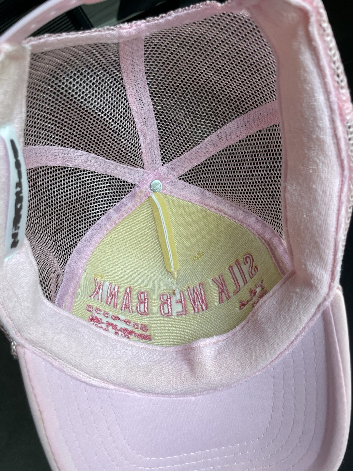 Spider Sp5der Young Thug Silk Web Bank Pink/White Trucker Hat Adjustable