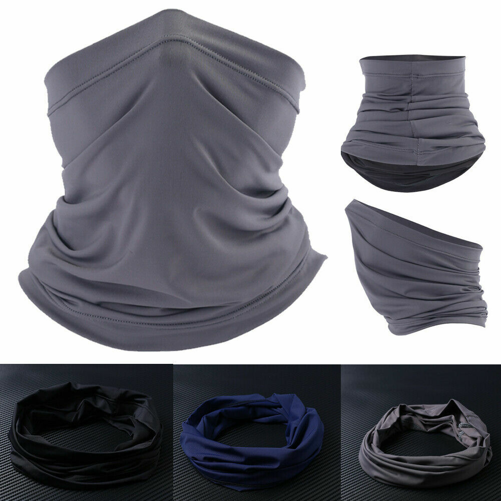 Men Women Thin Balaclava Neck Gaiter Face Mask UV Protection Bandana Scarf Cover