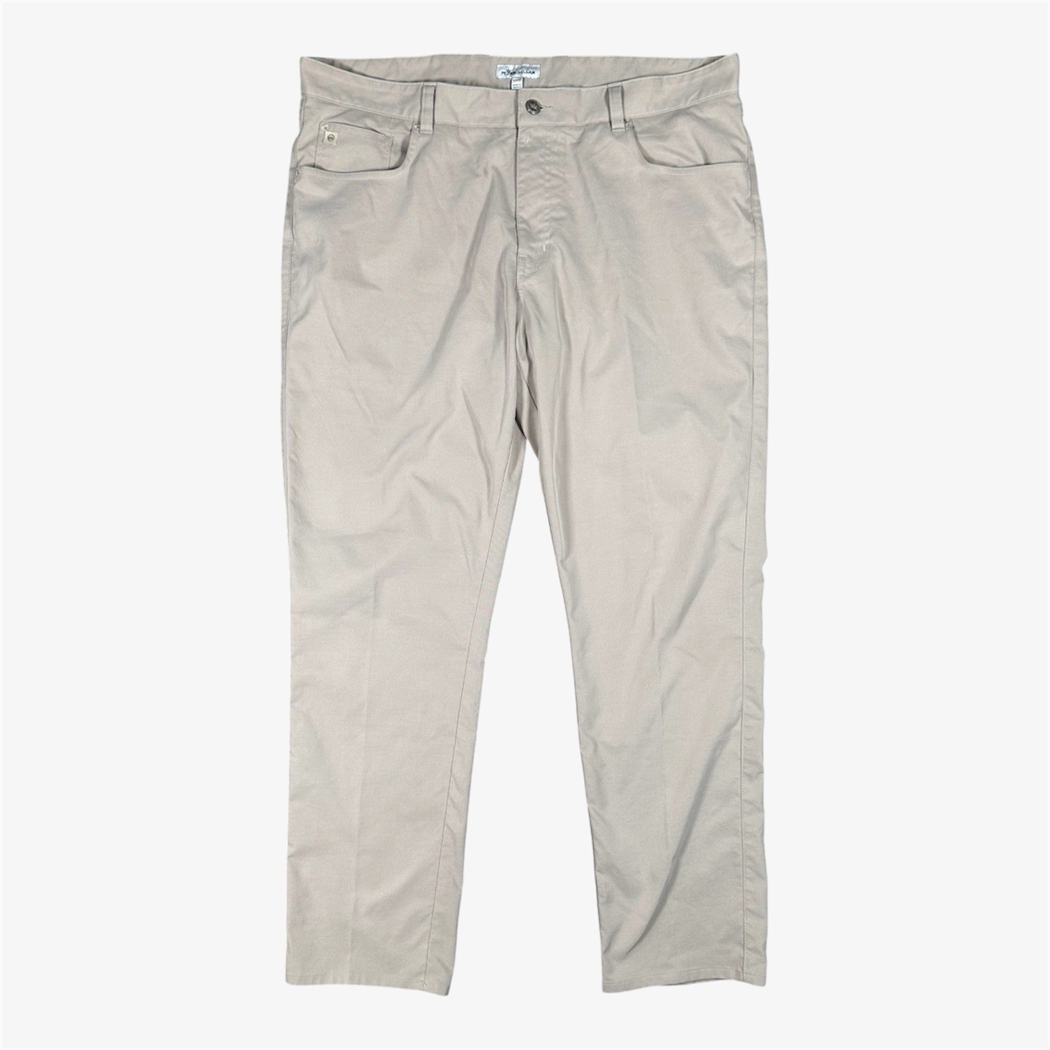 Peter Millar EB66 Pants Mens 38×30 Beige Performance Five Pocket Classic Stretch