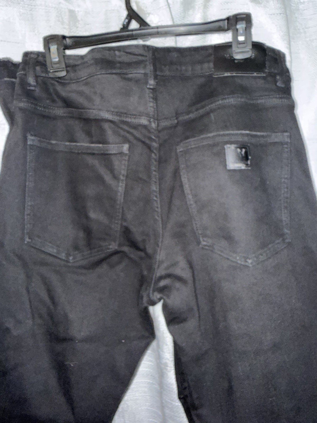 Valabasas Black Cargo Jeans Size 34 | Multi Pocket Designer Denim | Frayed Hem