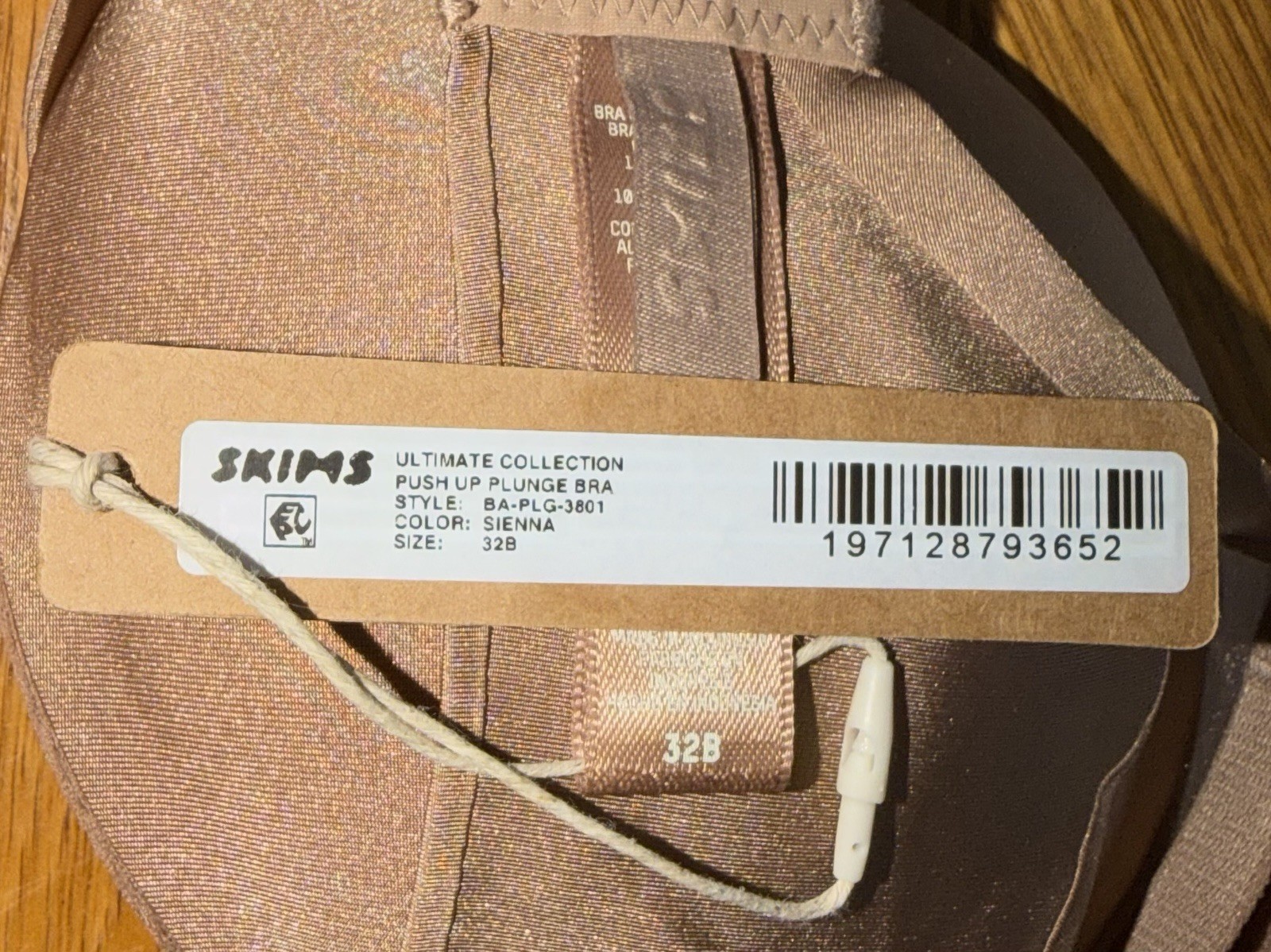 SKIMS NIPPLE BRA ULTIMATE PUSH UP Body 32B Sienna Nude Apex New NWT $68 MSRP