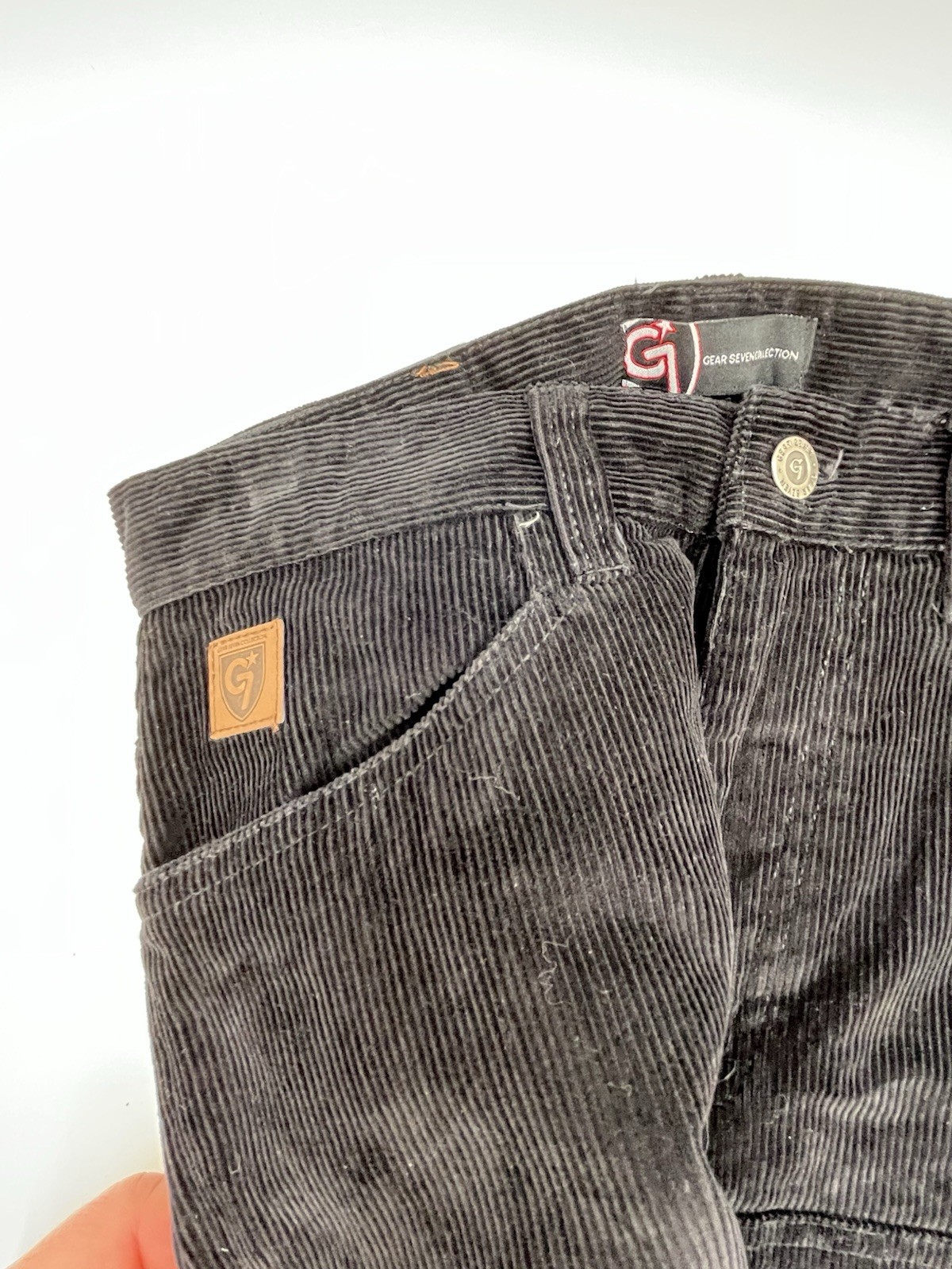Gear Seven Collection Y2K Skateboard Youth Unisex Black Corduroy Size 14