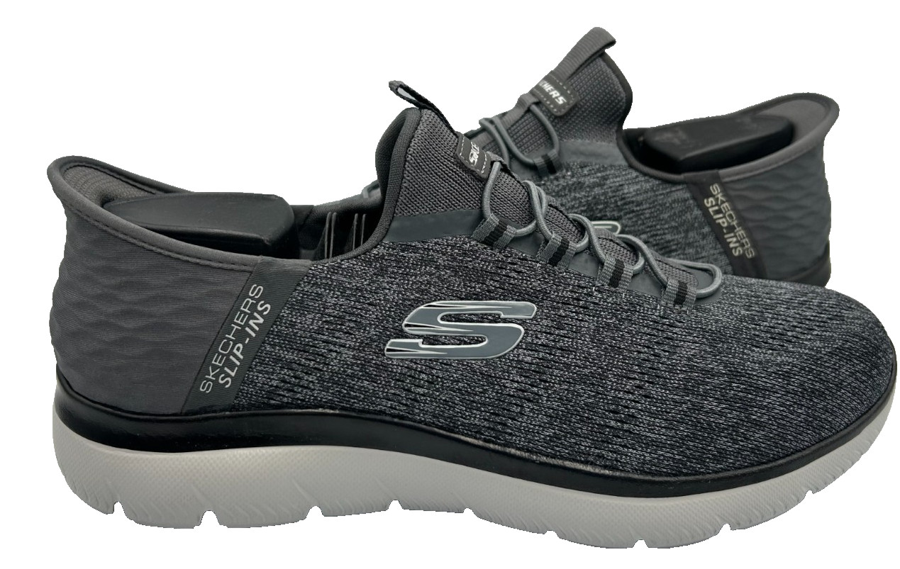 Skechers Men’s Slip-Ins Summits Key Pace Walking Shoes Gry/Bk WIDE Size:8.5 182G