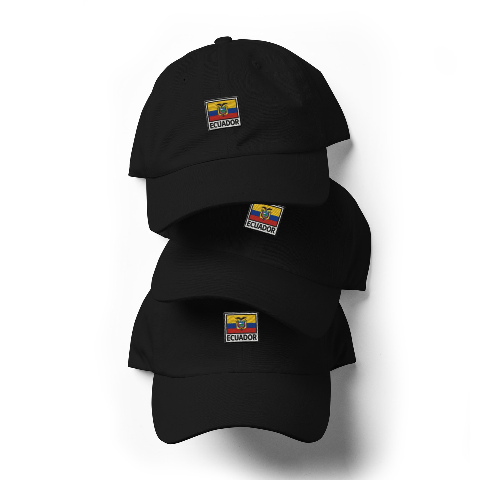 Ecuador Flag Embroidered Dad Hat | Adjustable Baseball Cap