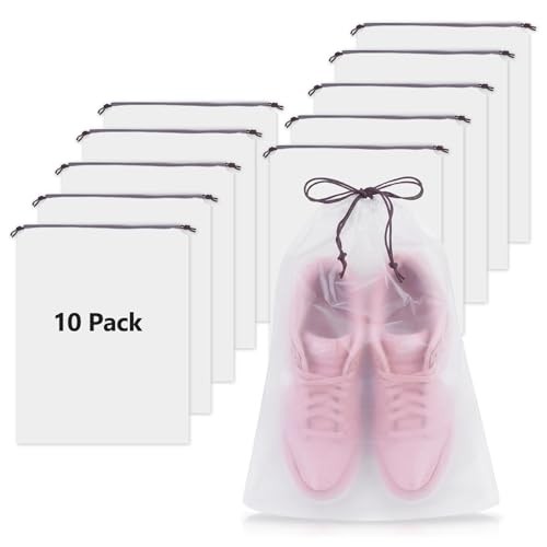 Waterproof Shoe Bags for Travel – 15.7×11.8 Inches Drawstring Bags Organizers