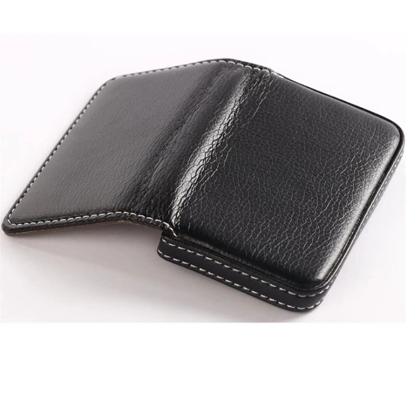 PU Leather Business Card Holder – Professional Pocket Wallet w/ Magnetic Closure