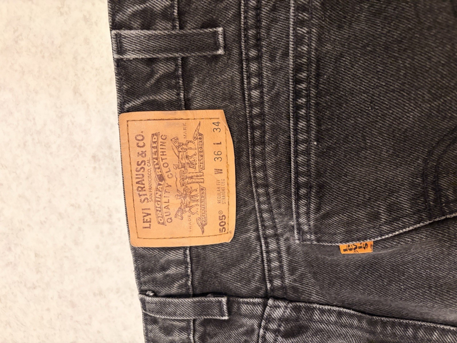 Vintage Levis Orange Tab 505 36×34 Regular Fit straight Leg (35×33)