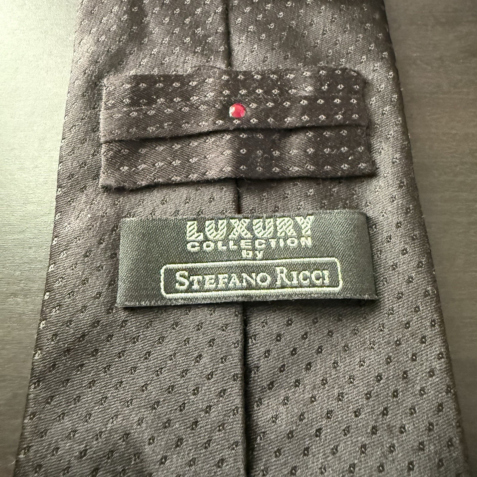 Stefano Ricci Luxury Collection Silk Tie Black Dots Formal Necktie Made In Italy