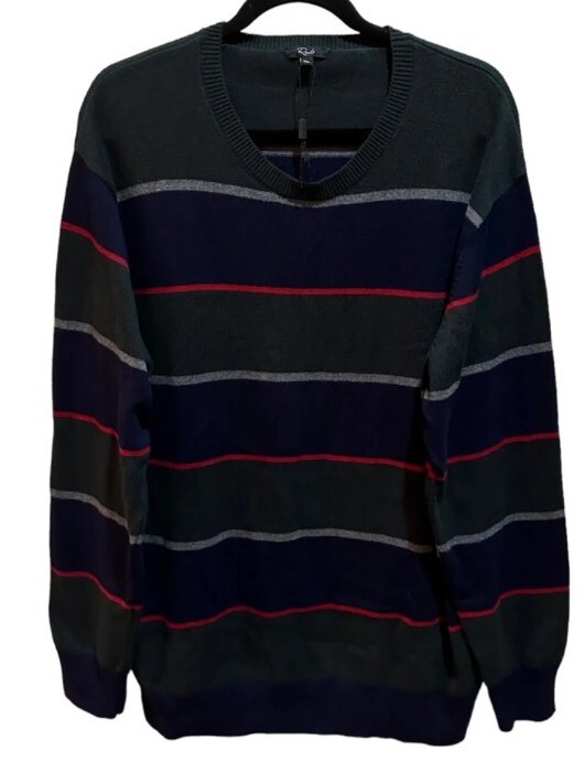 Rails Kent Rugby Sweater Men Large Hunter Striped Wool Blend Preppy Hipster New