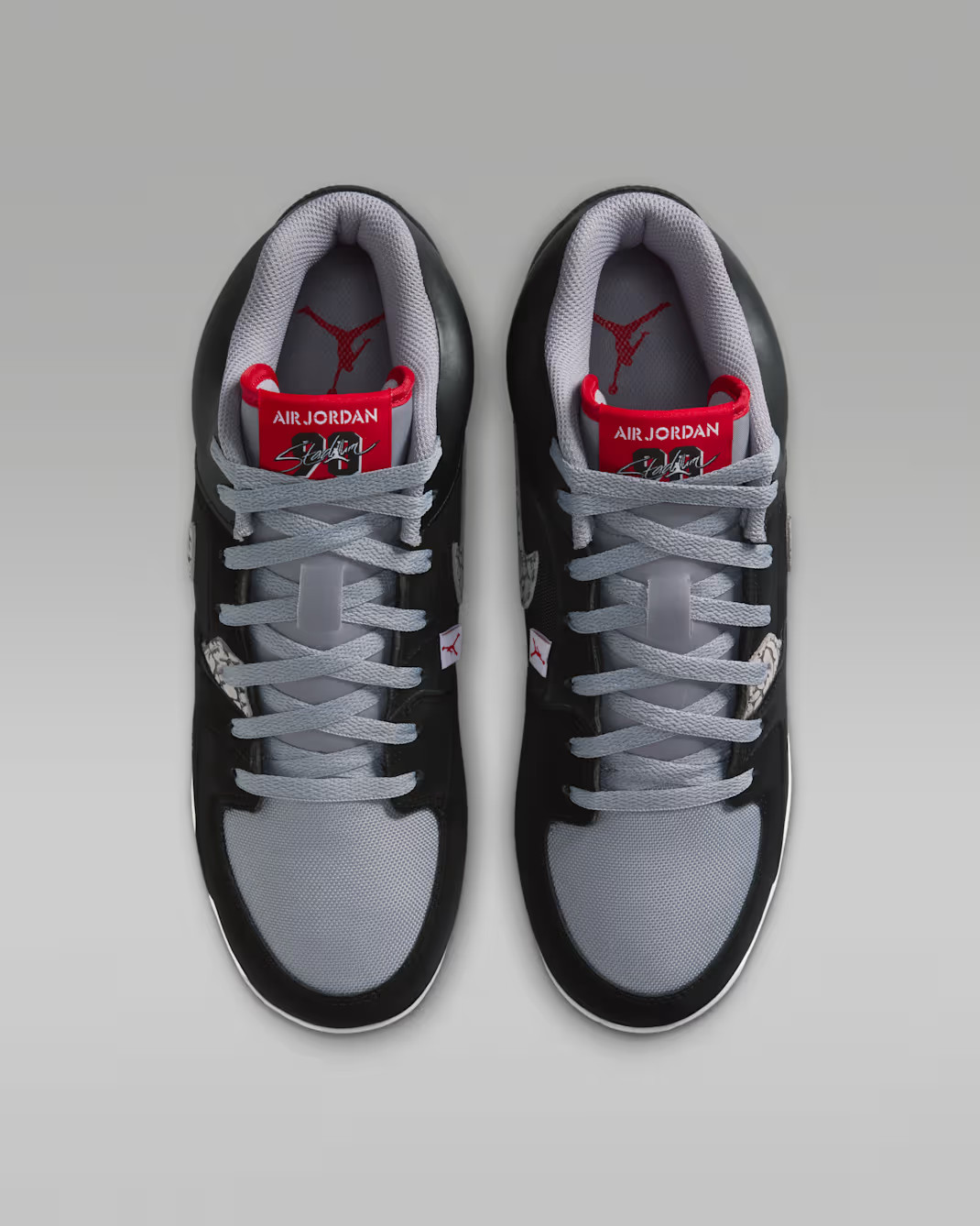 NIKE Jordan Stadium 90 Low MCS HQ0211 060 Black Gray White Fire Red Men Baseball
