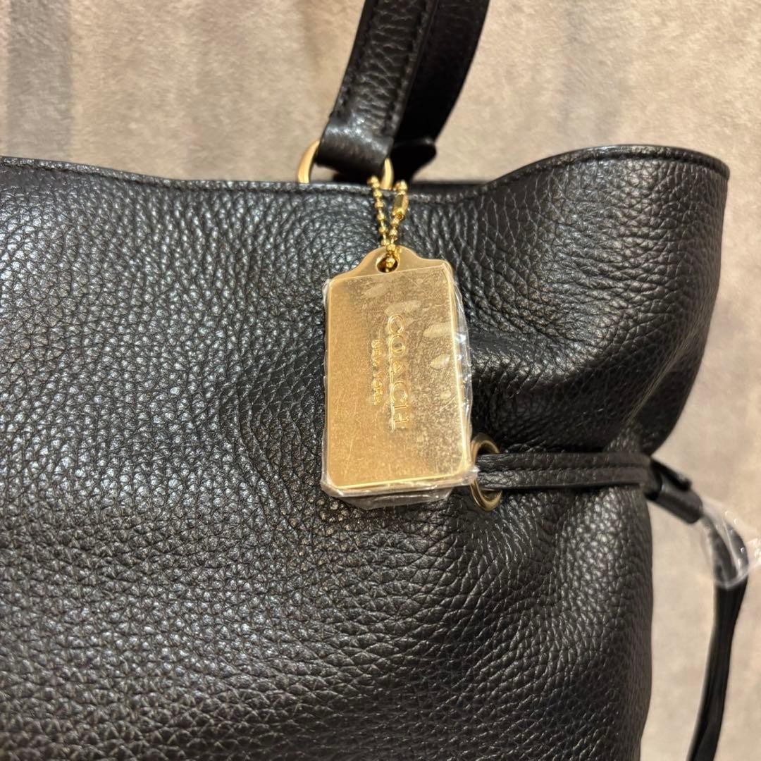 Excellent Condition COACH Andy Tote Shoulder Bag CA200 Leather Black