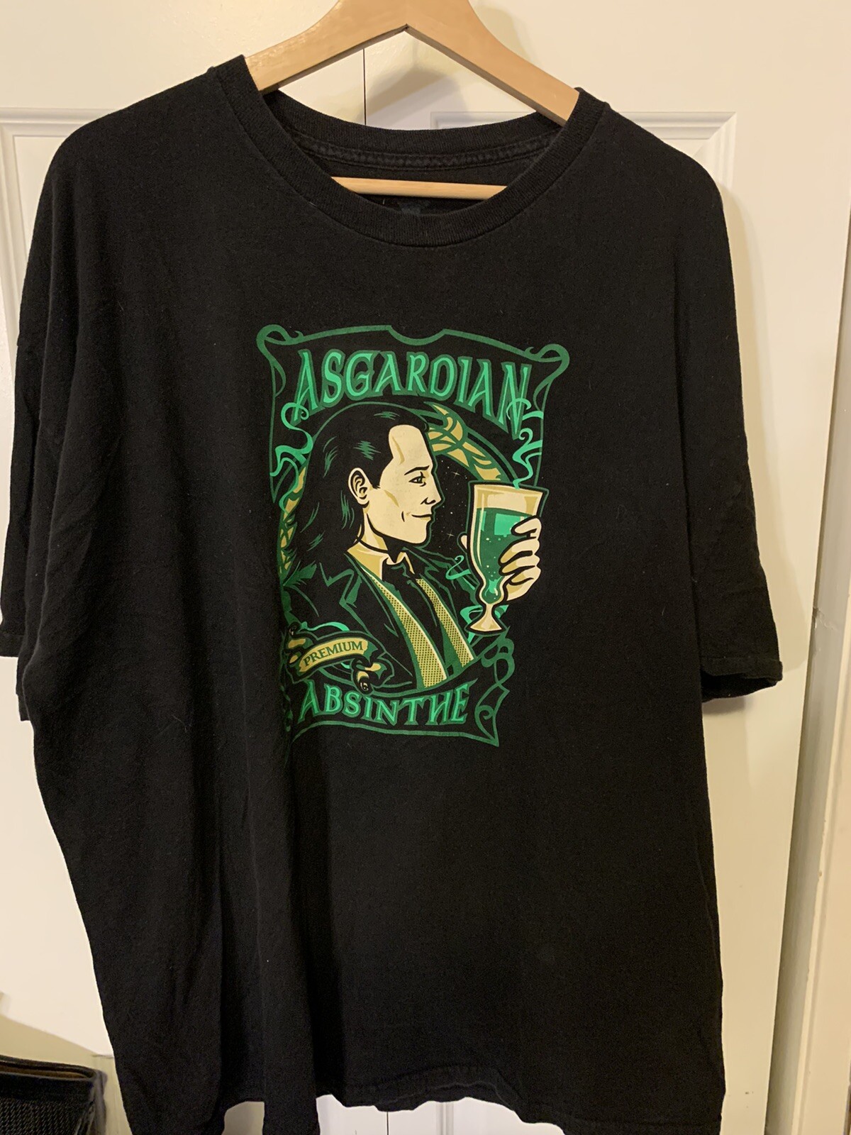 Asgardian Absinthe Premium Mens Sz 2XL Black Green Tee Fury