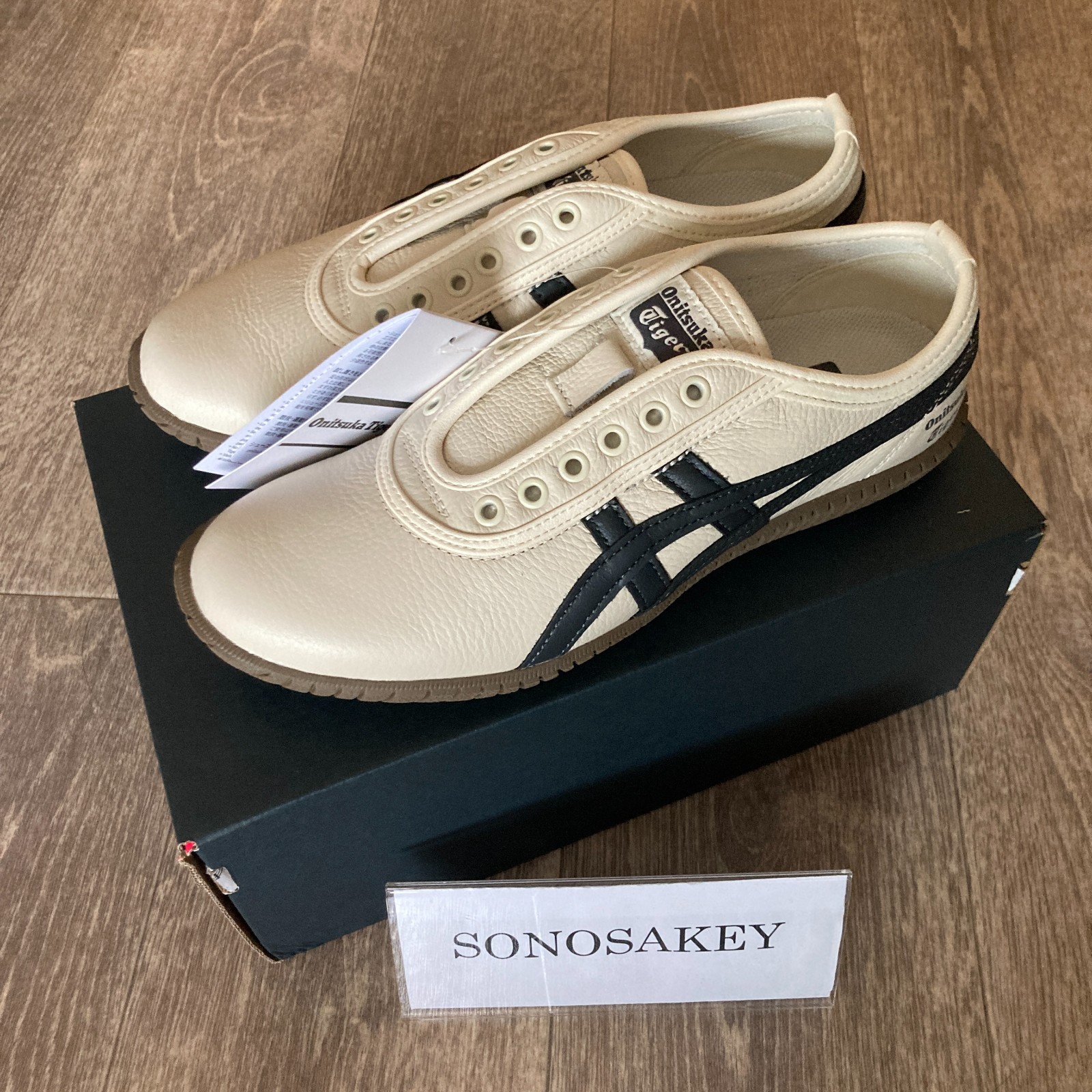 Onitsuka Tiger TSUNAHIKI SLIP-ON 1183C529 200 BIRCH/INDIGO NAVY New w/Box fm JPN