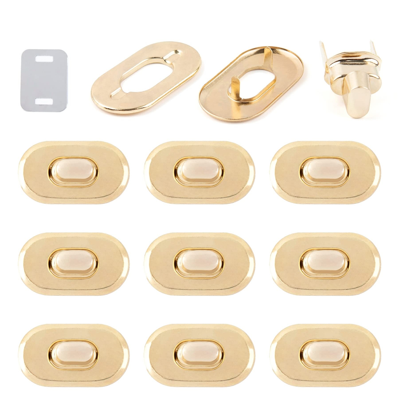12 Pack Turn Lock Clasp Meal Bag Purse Closure Twist Lock Fasteners for Handbag
