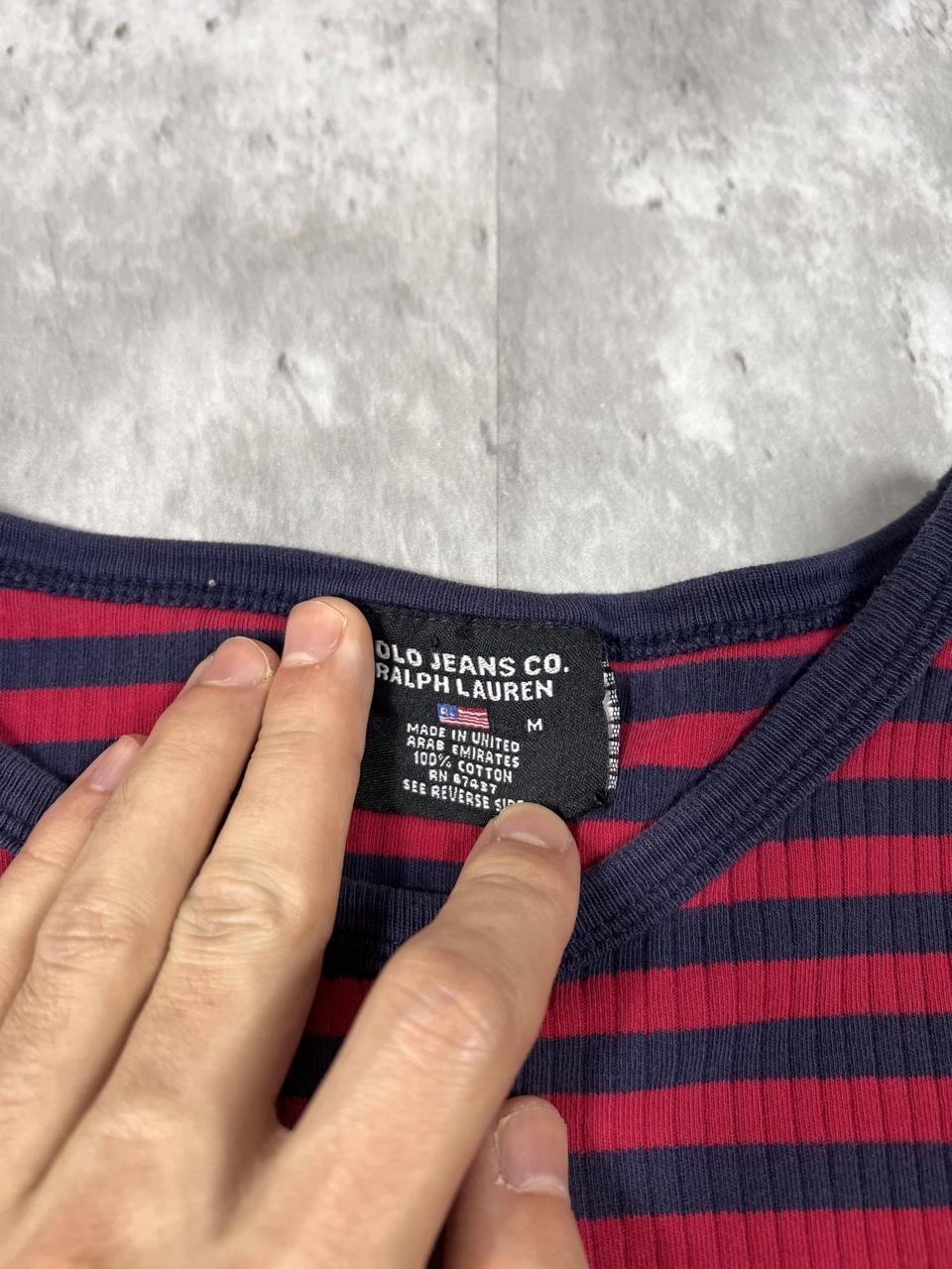 Vintage Striped T Shirt Polo Jeans Co Ralph Lauren Red