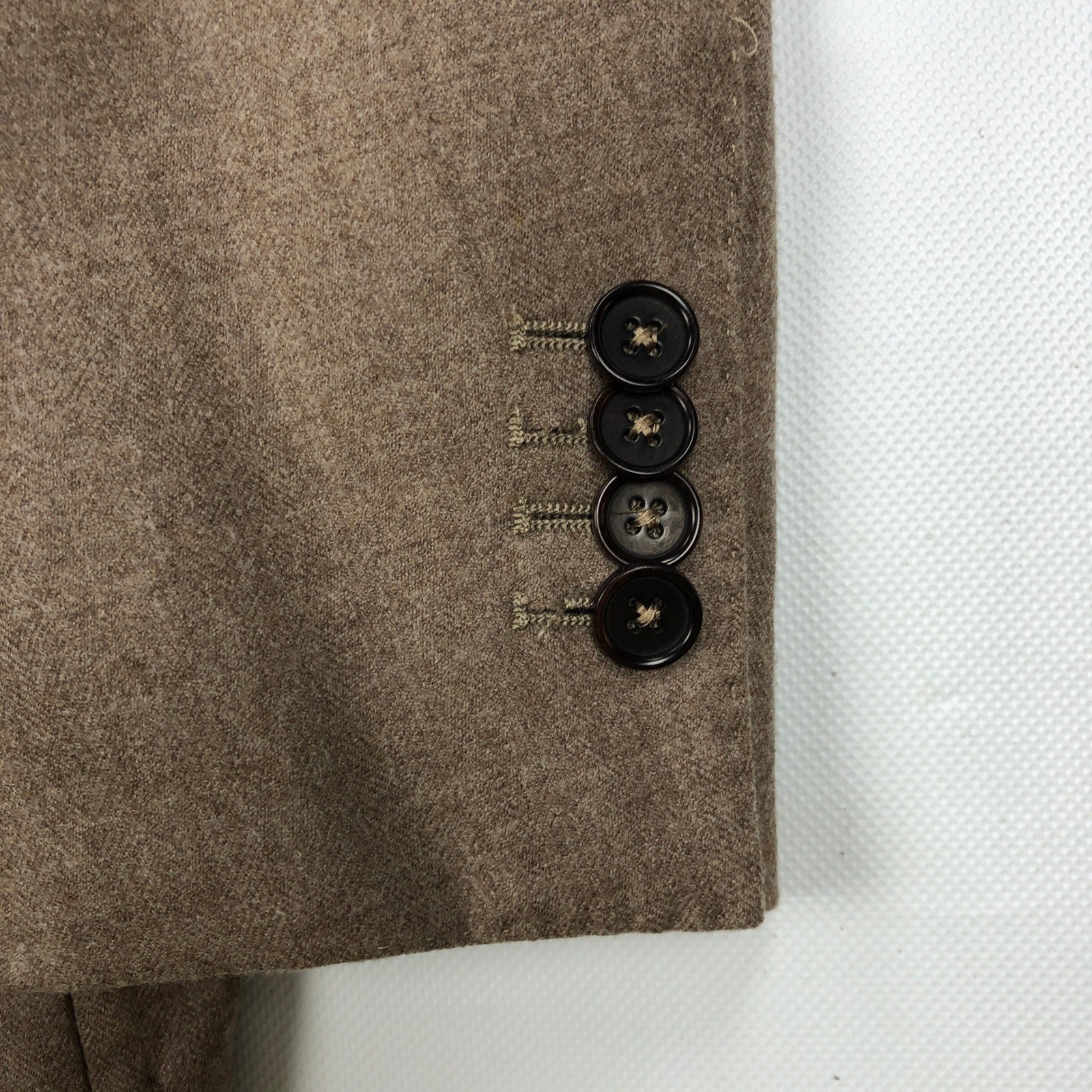 Pini Parma Loro Piana Pecora Nera Wool Blazer Taupe Italy Sz 48 US Unstructured