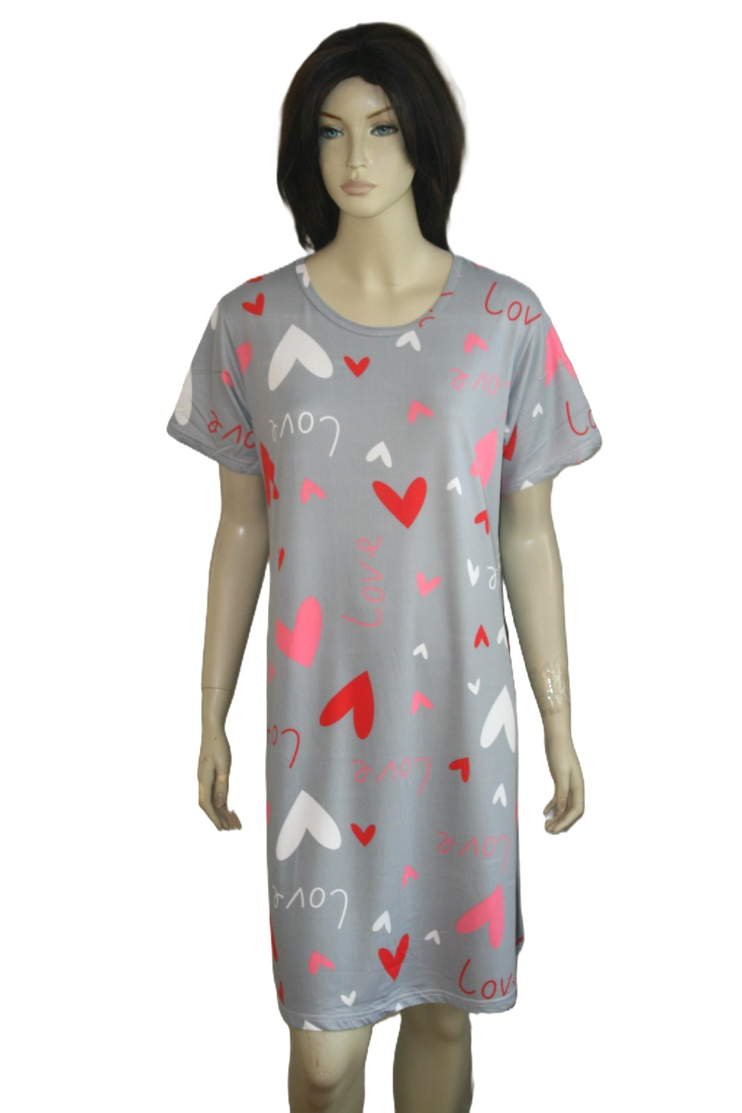 Women Printed Short Sleeve Sleepshirt Size Medium Large XL XXL