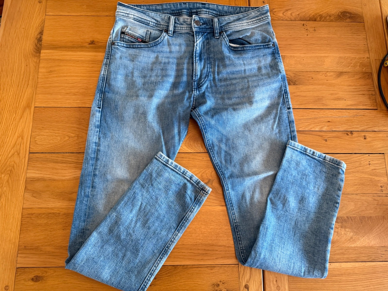 Mens Diesel THOMMER-R Stretch Slim Skinny Blue Jeans W32 L32 Wash RB066