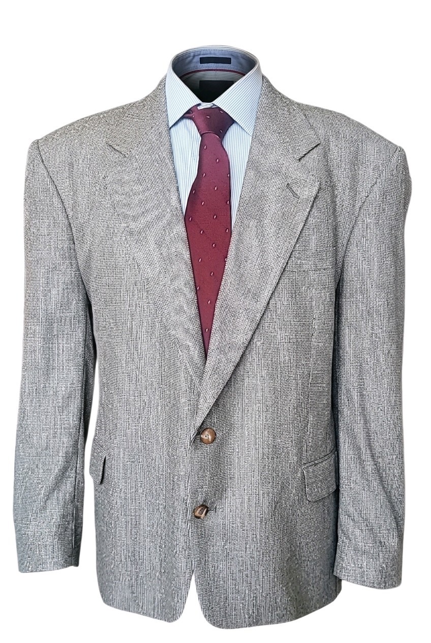 Deansgate Tailors Row Blazer Mens 46 Houndstooth Silk Wool Sport Coat Jacket