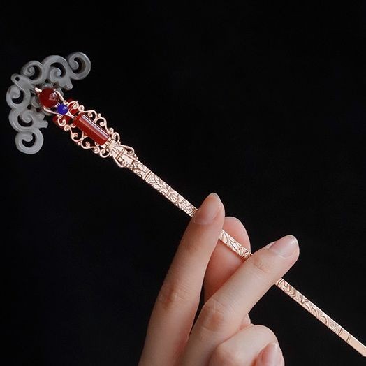 New Chinese Hairpin Vintage Hanfu Bun Stick Wedding Hair Accessories Women
