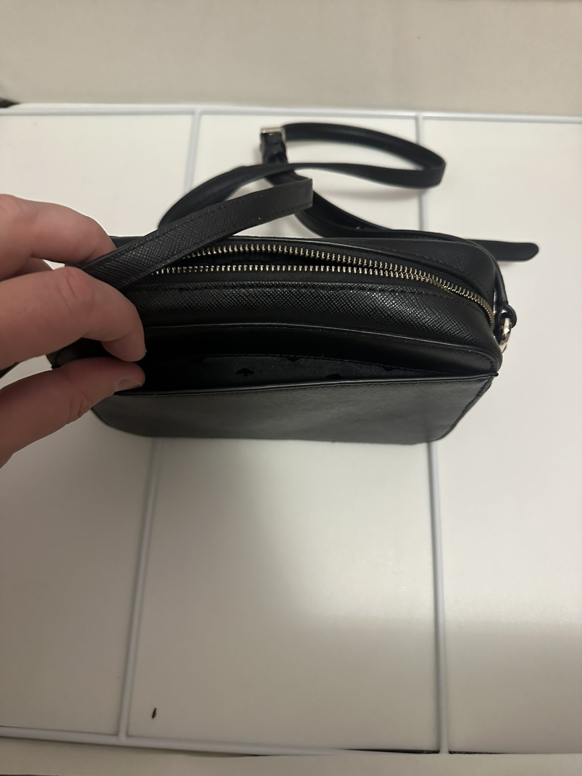 Kate Spade Black Madison Mini Camera Bag Saffiano Leather New Without Tags