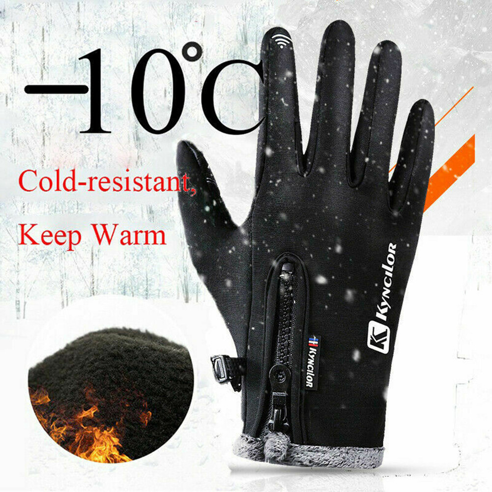 Winter Thermal Gloves Touchscreen Waterproof Windproof Ski Non-Slip Grips Gloves