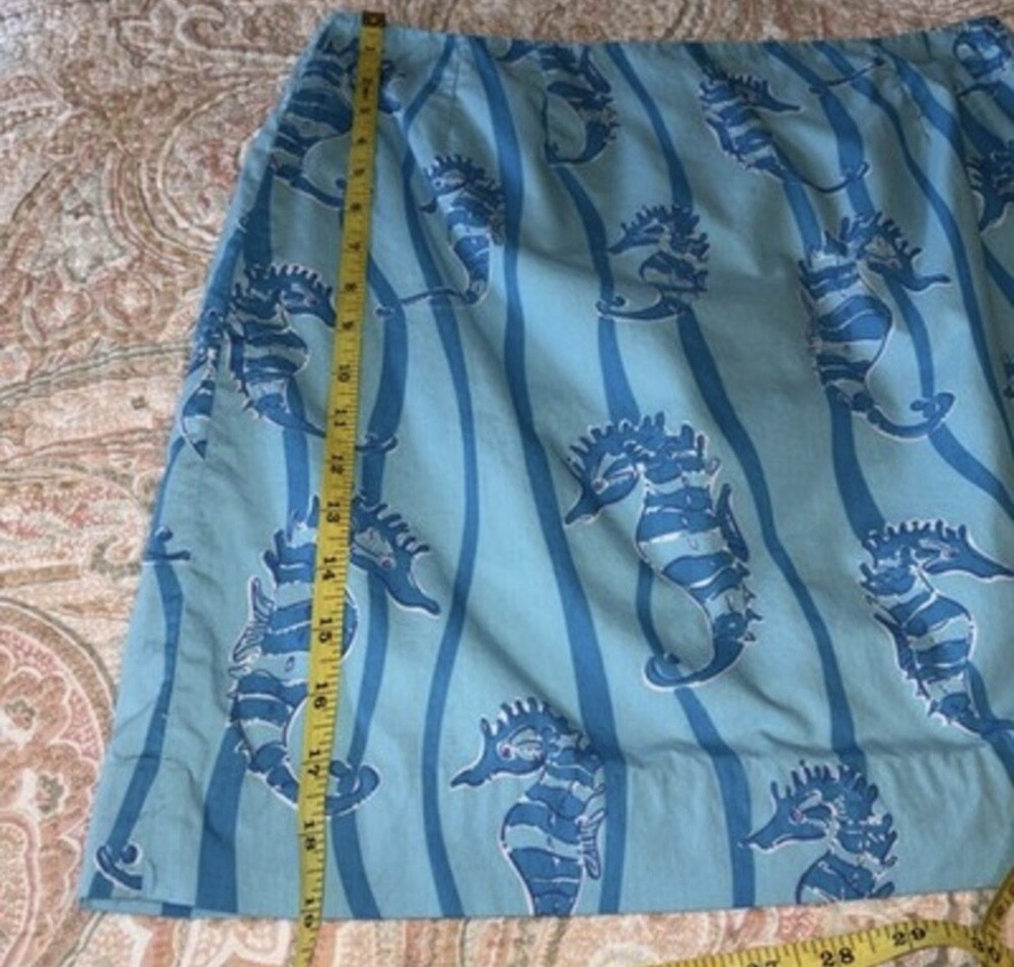 Rare Vintage Lilly Pulitzer Seahorse Print Skirt- Size 14