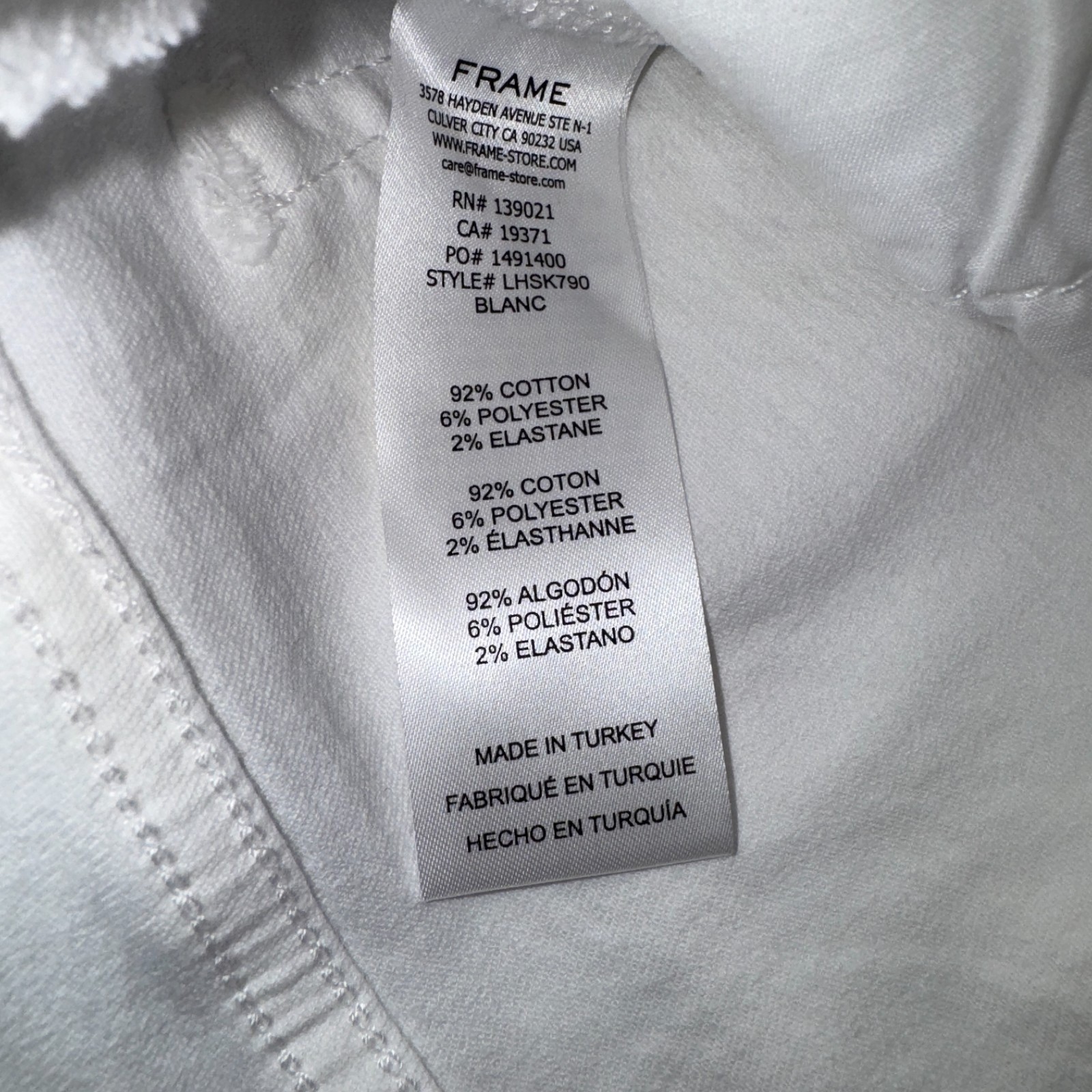NWT FRAME Le High Skinny Blanc High Rise White Denim Ankle Jeans Women’s 31/12