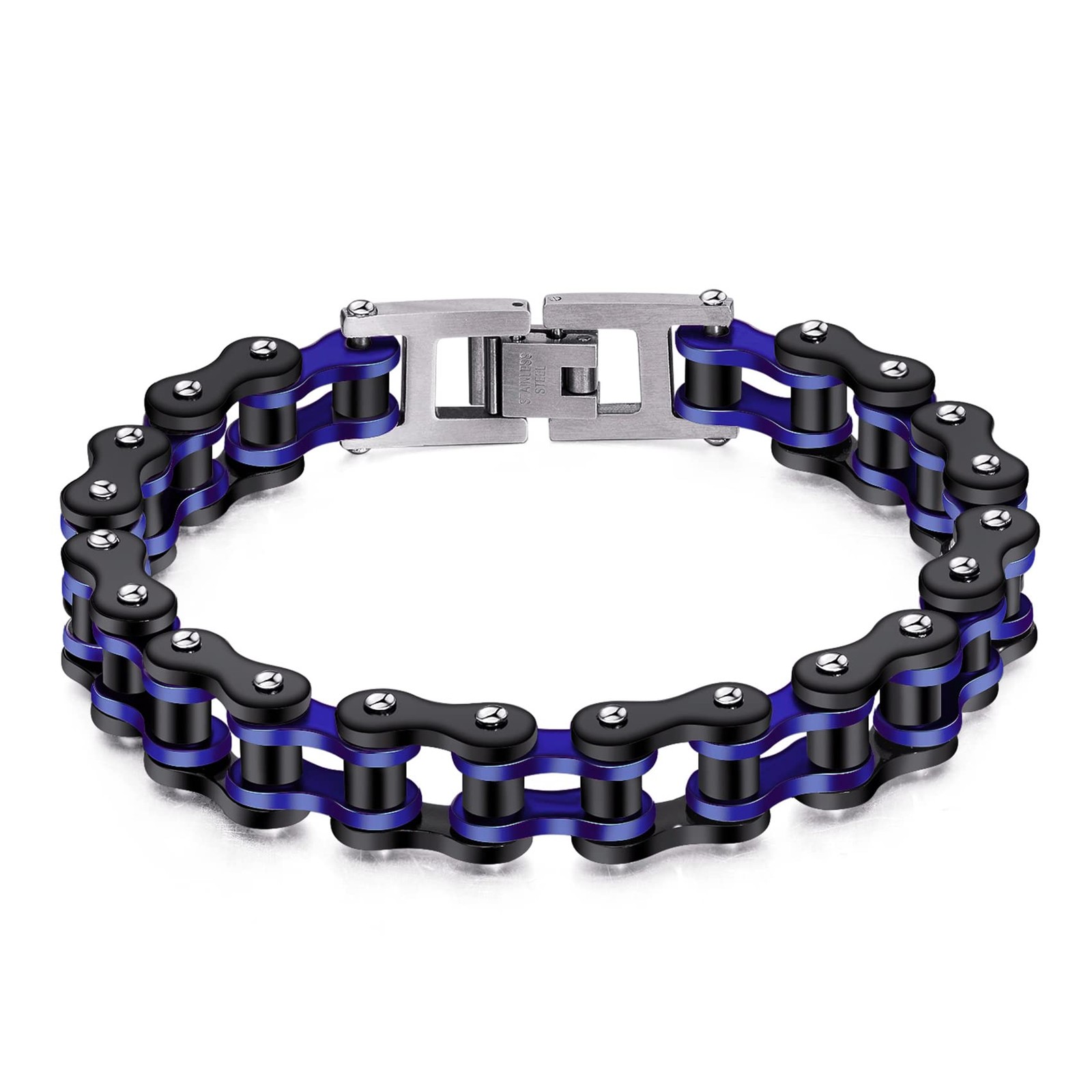 Feraco Mens Bikers Bracelet Stainless Steel Motorcycle Bike Chain Bracelets 8.4
