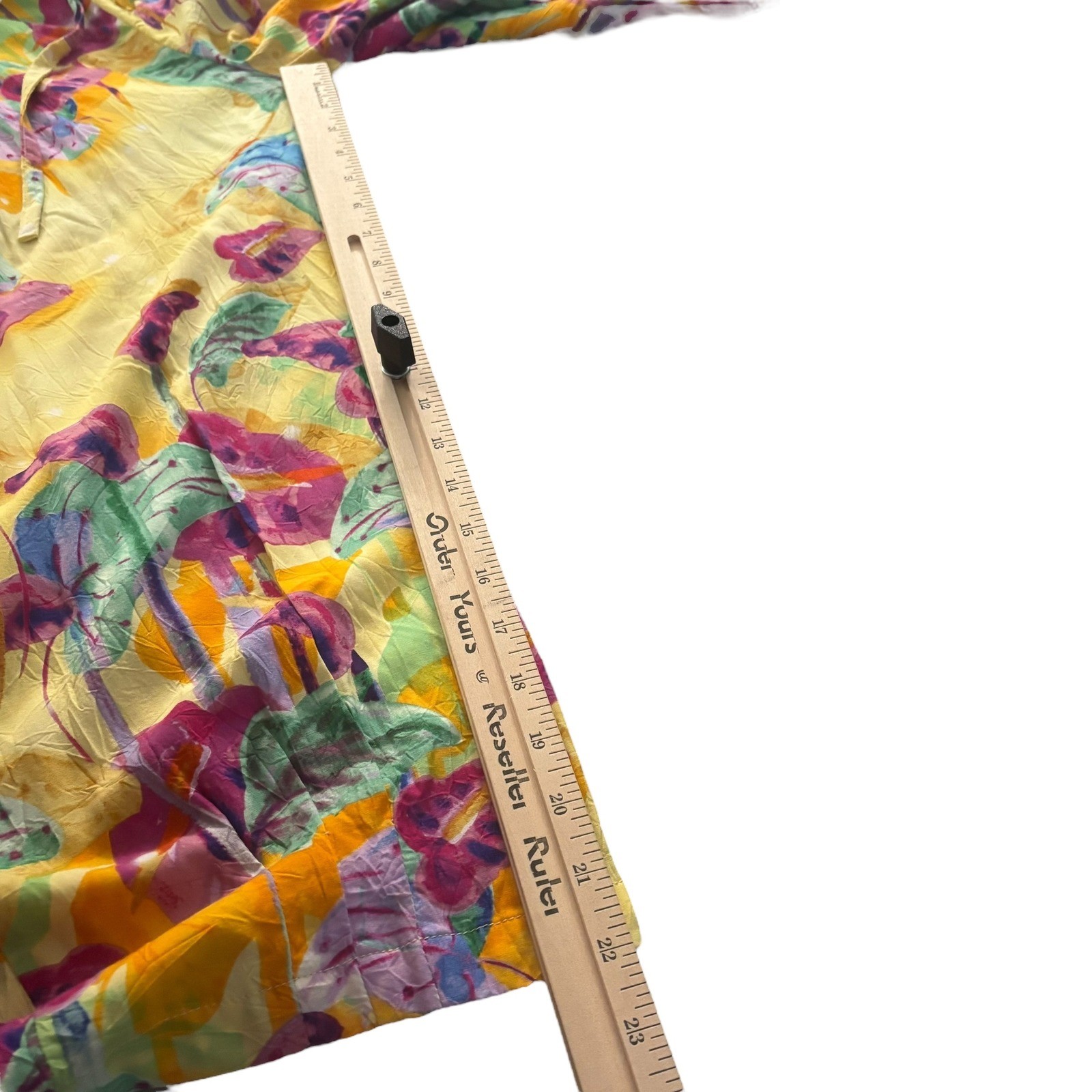 Jams World Pants XS Floating Garden Bright Colorful Rayon Drawstring Cinch Waist