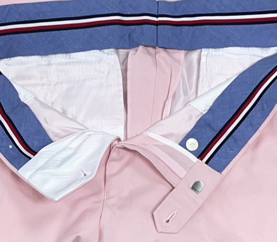 Tommy Hilfiger Soft Pink Modern-Fit TH Flex Chambray Pants 34/30 New NWT