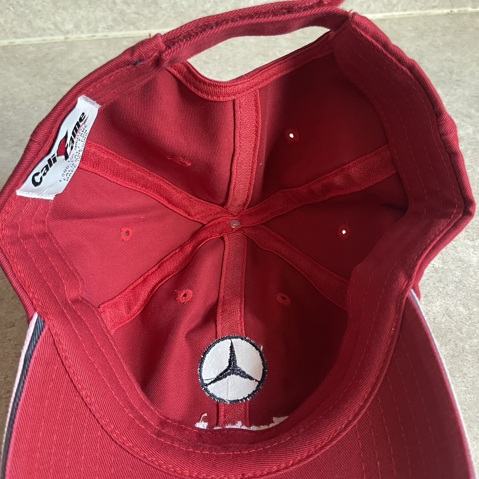 Mercedes Benz Red Hat Adjustable Embroidered Logo Racing Cap