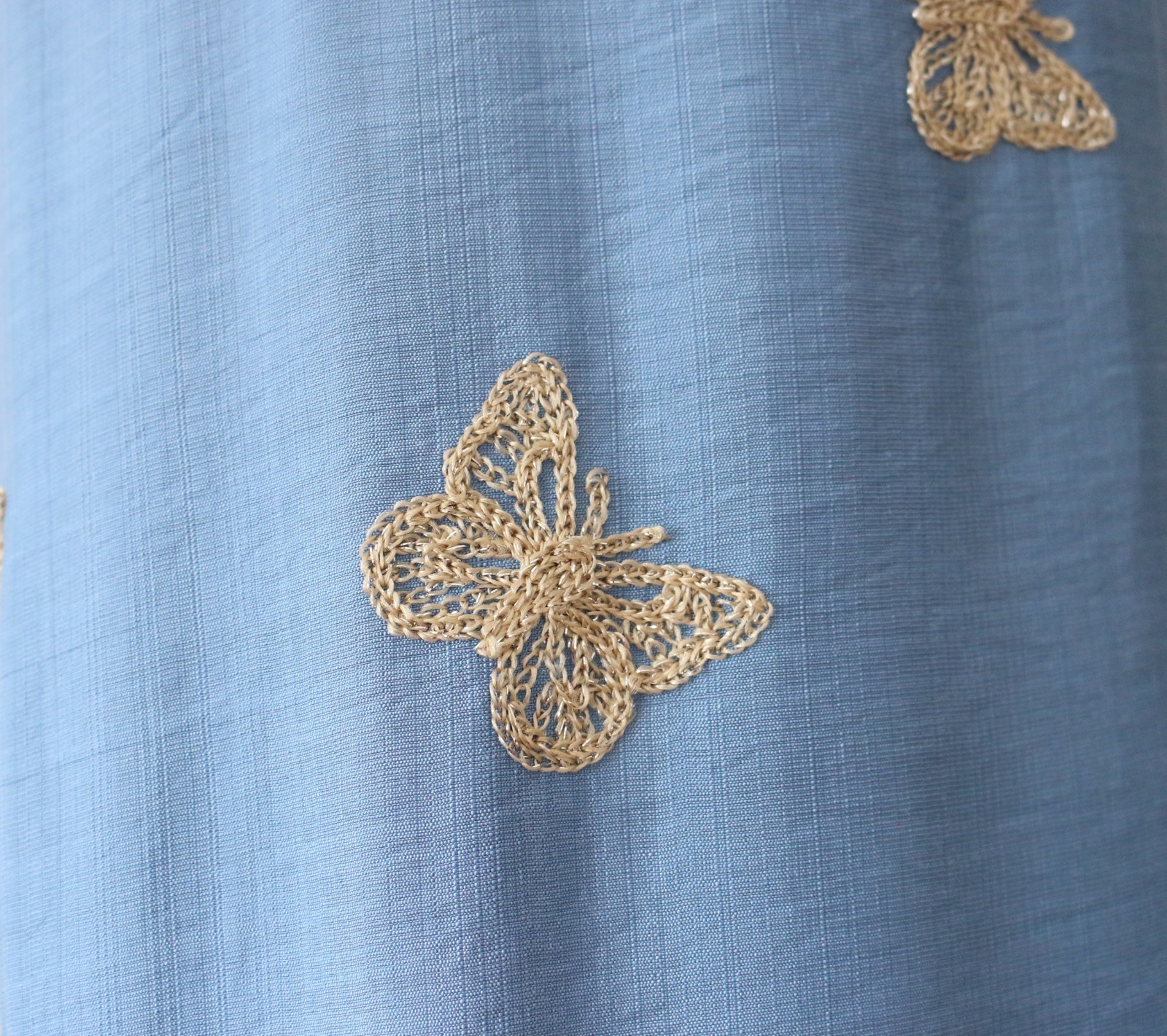 Women Embroidered Wide‑Leg Pants Butterfly Palazzo Pants Cotton Summer Trousers