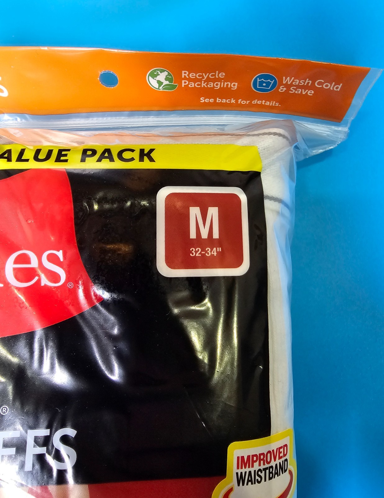 Hanes Tagless Briefs 6 Pack,White,Wicking Cool Comfort Size:M,L