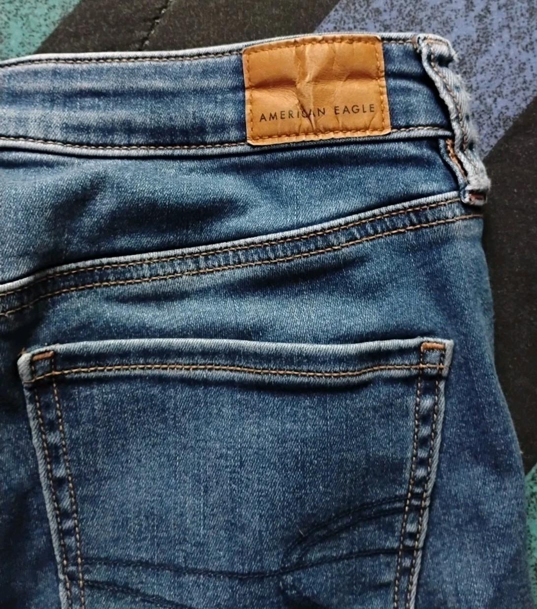 American Eagle Hi Rise Jegging Jeans Womens Size 4 Short Blue Next Level Stretch