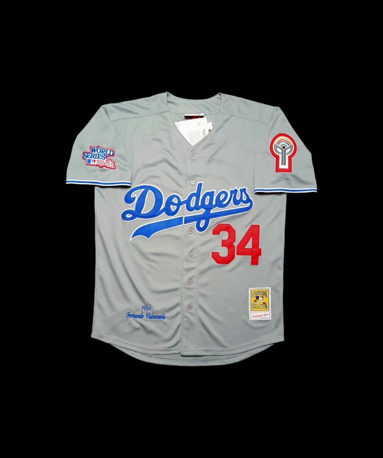 Fernando Valenzuela Los Angeles Dodgers 1981 Men’s Road Gray Baseball Jersey
