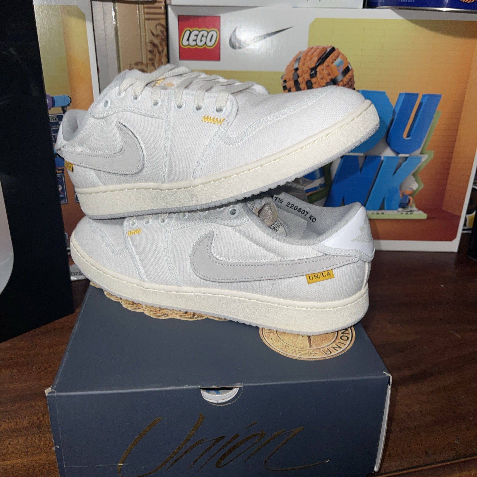Air Jordan 1 Low AJKO, *White Sail Canvas*, Deadstock, Size 11.5