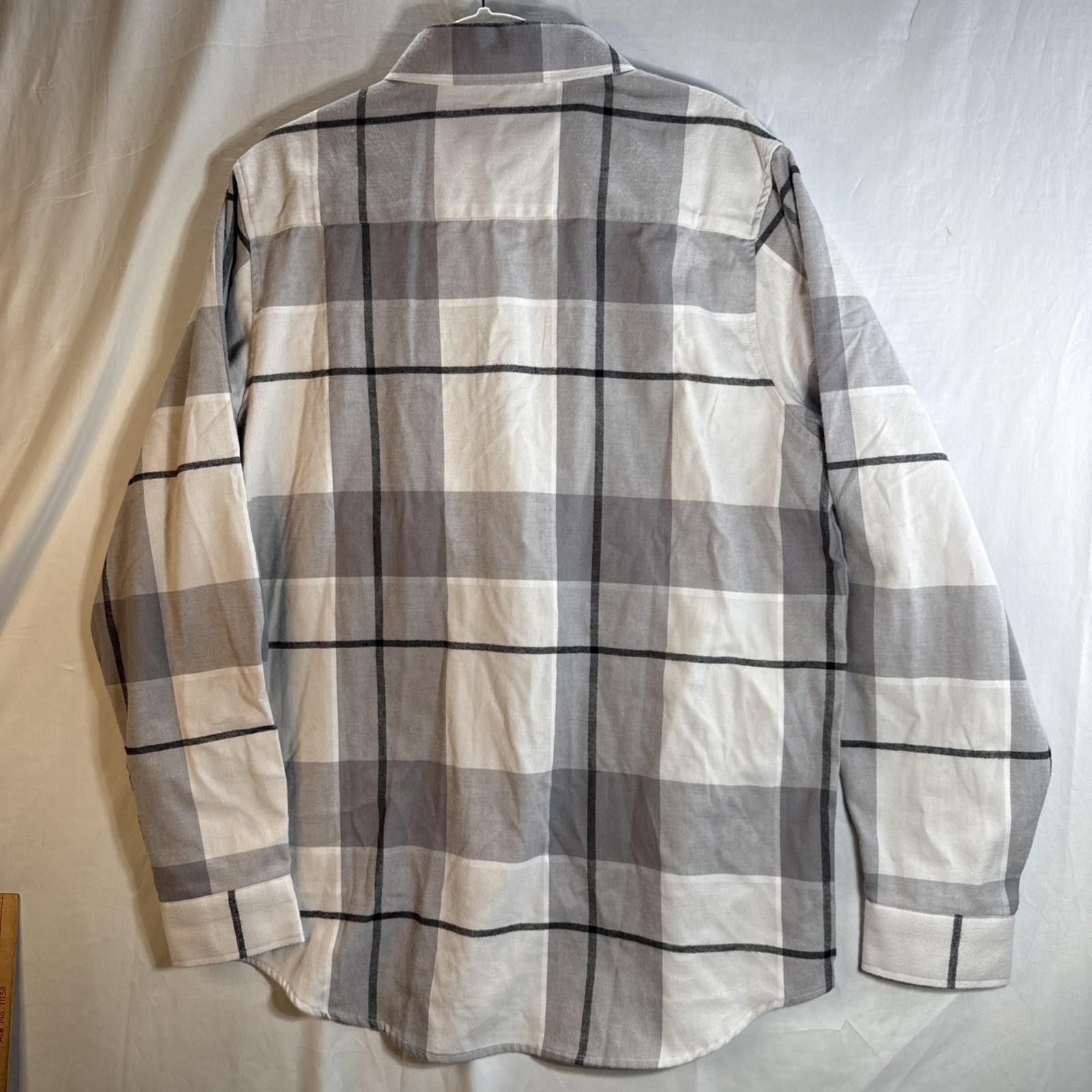 TROLL CO Mens Pierce Flannel Black/Gray Pearl Snap Shirt Size Medium NWT