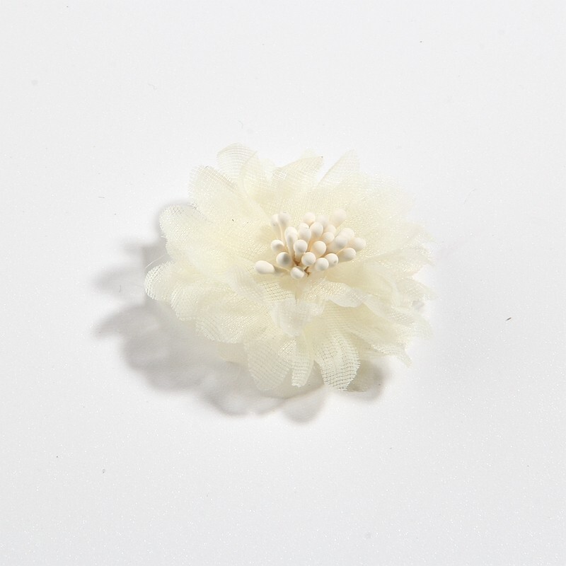 4CM 1.5″ Mini Chiffon Fabric Flower For Hair Accessories Artificial Hair Flowers