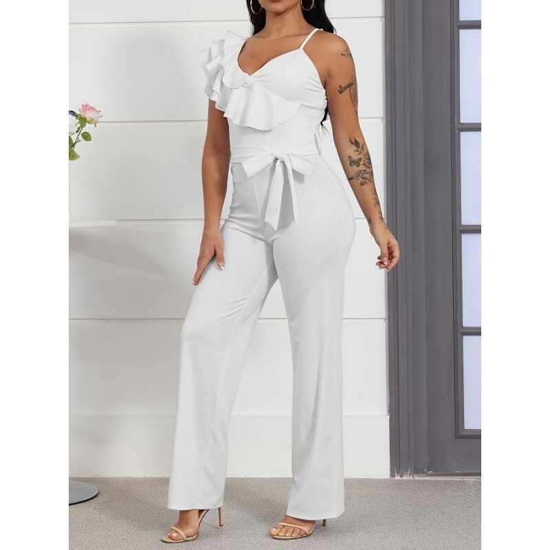 Womens Sleeveless V-Neck One Piece Jumpsuits | Romper Wide Leg Pant|Sexy Party