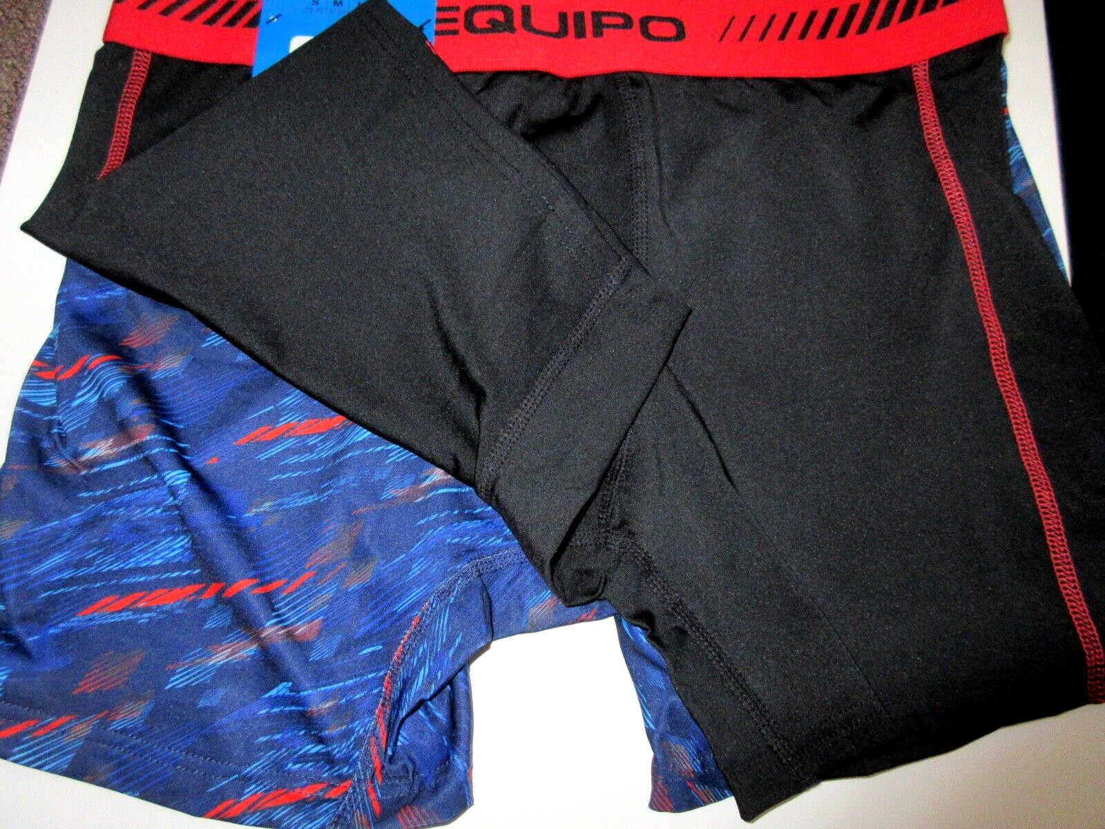 2 Pack Equipo BOXER BRIEF Underwear Performanc Microfiber Stretch Blue mens ~ S