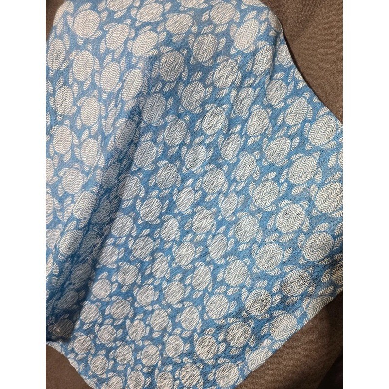 Top It Off Blue White Sea Turtle Print Poncho One Size NWT Coastal Beach