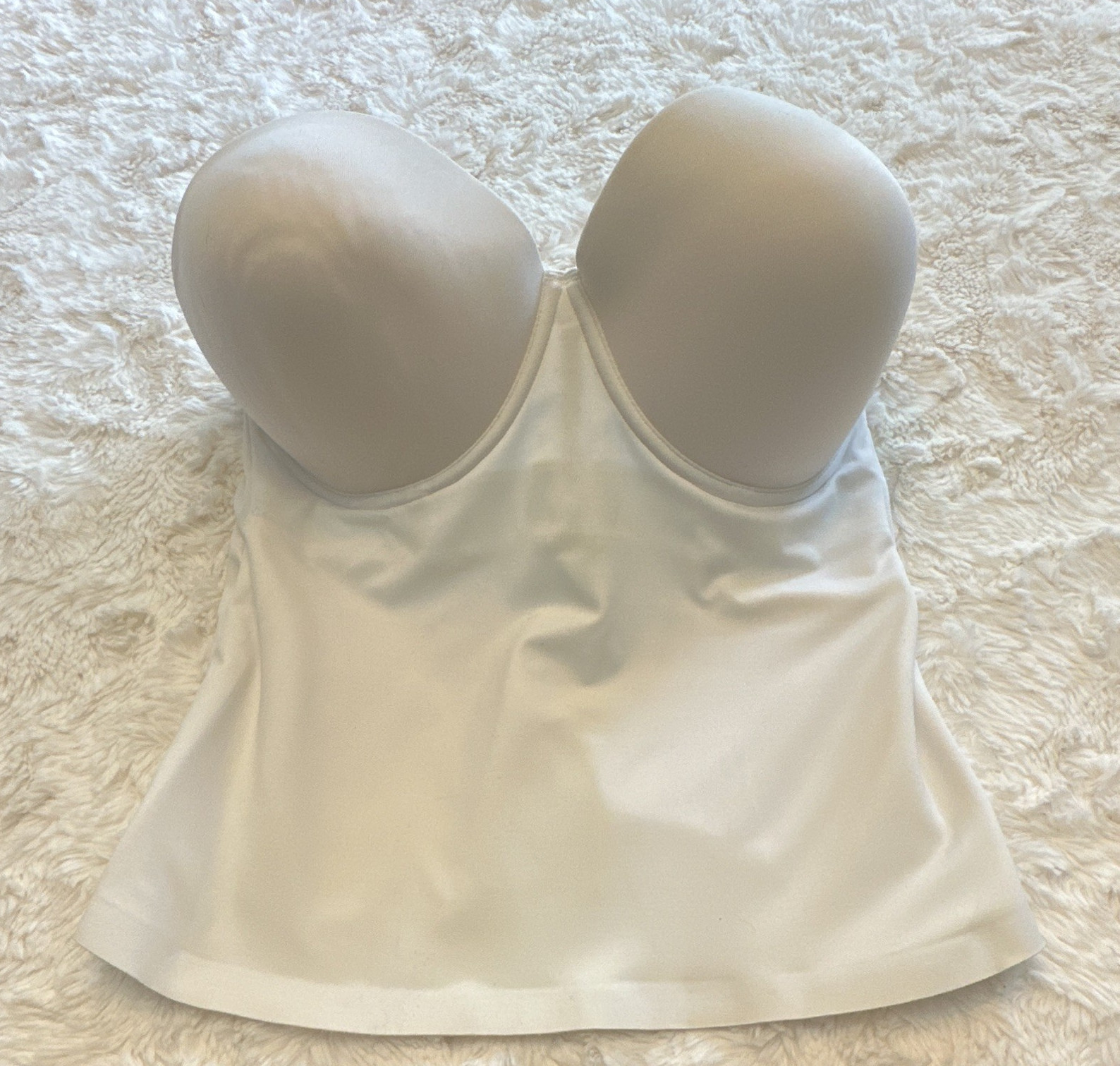Felina White Strapless Underwired Bustier Corset Top 38DD Wedding 8704
