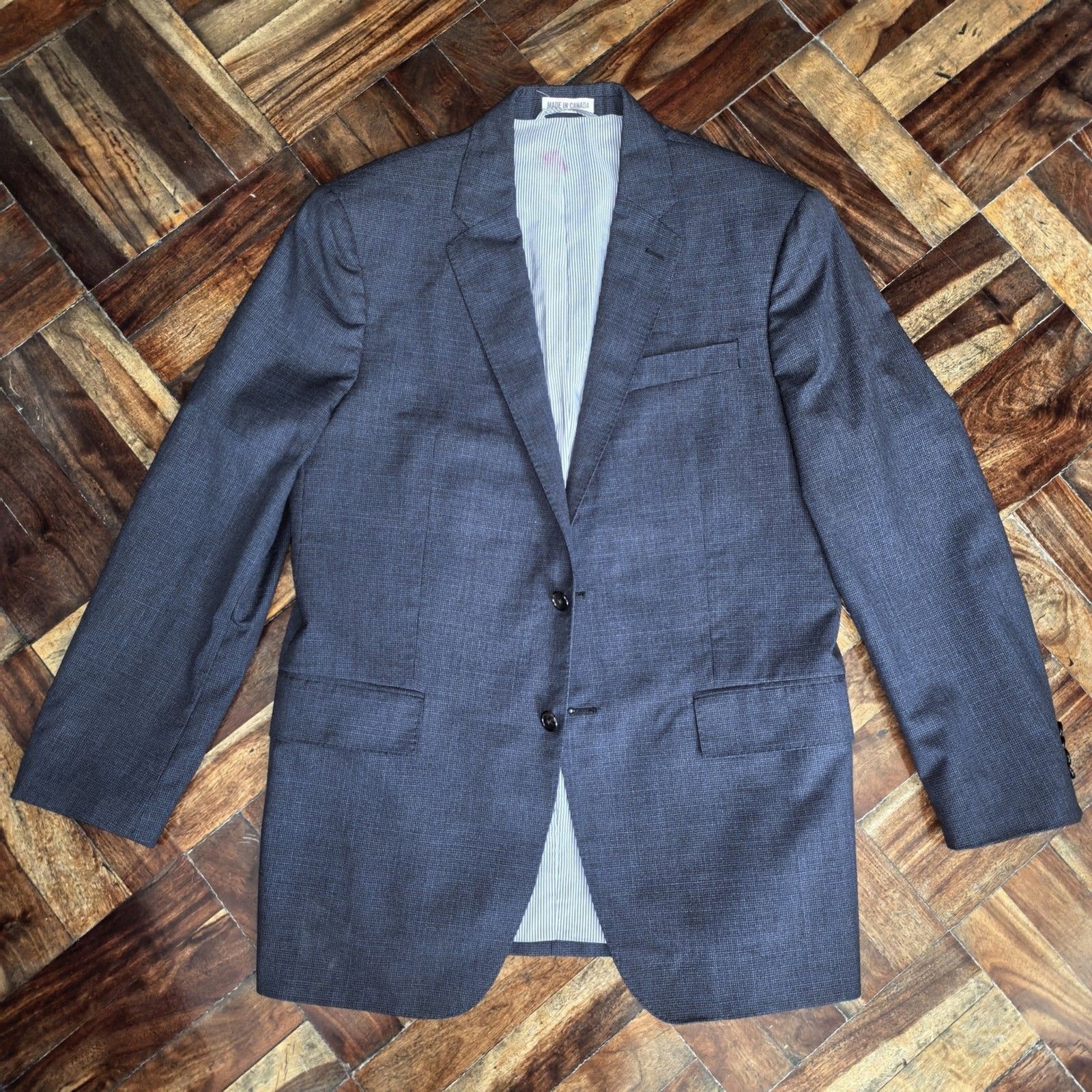 Todd Snyder Gingham Wool Blazer Sport Coat Suit Jacket Mens 38R Mayfair Fit Blue