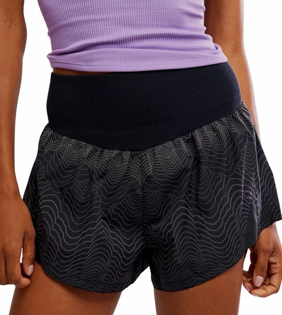 Free People Movement Women’s Carpe Diem Reflective Shorts Size XS NWOT