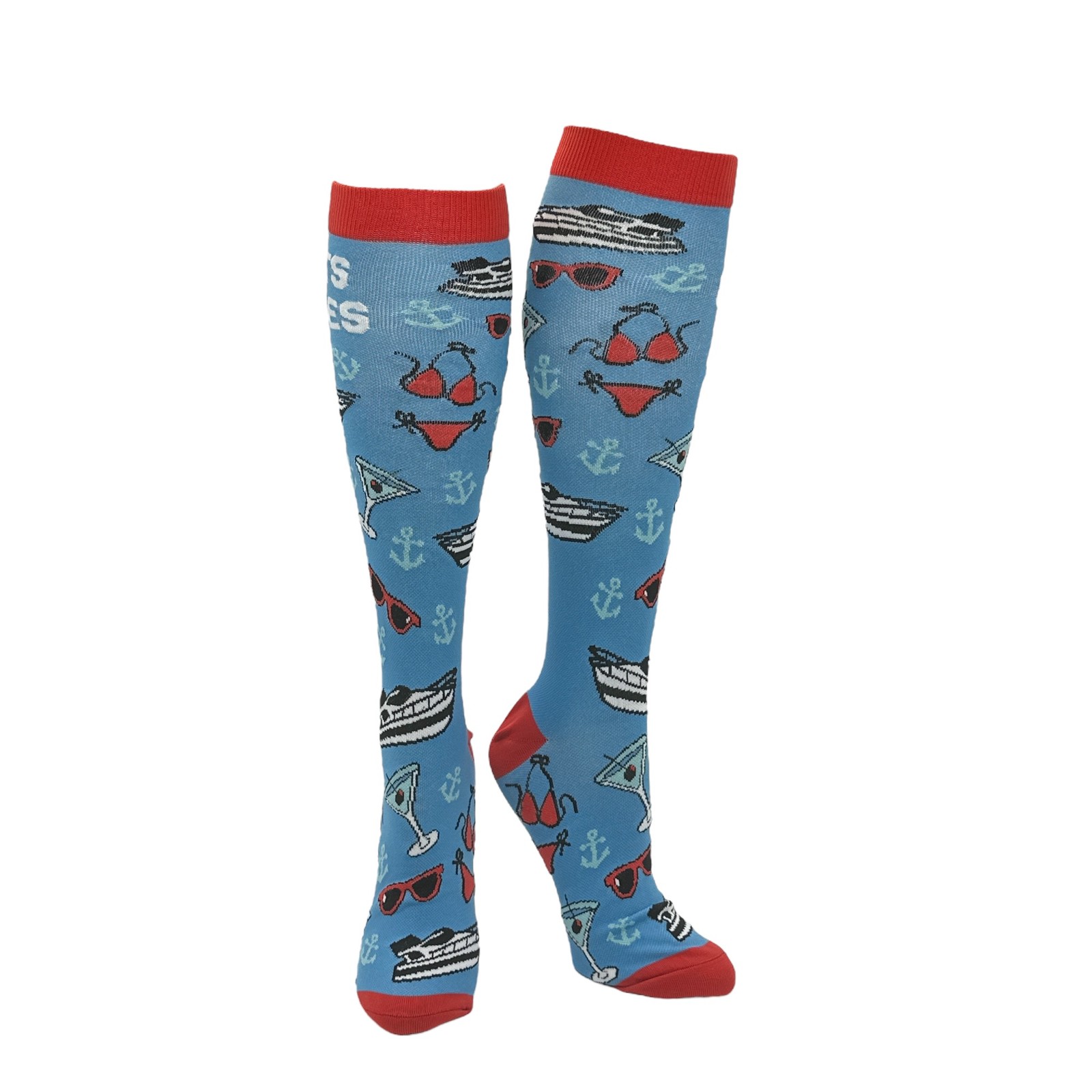Boats and Hoes Funny Novelty Compression Socks for Men