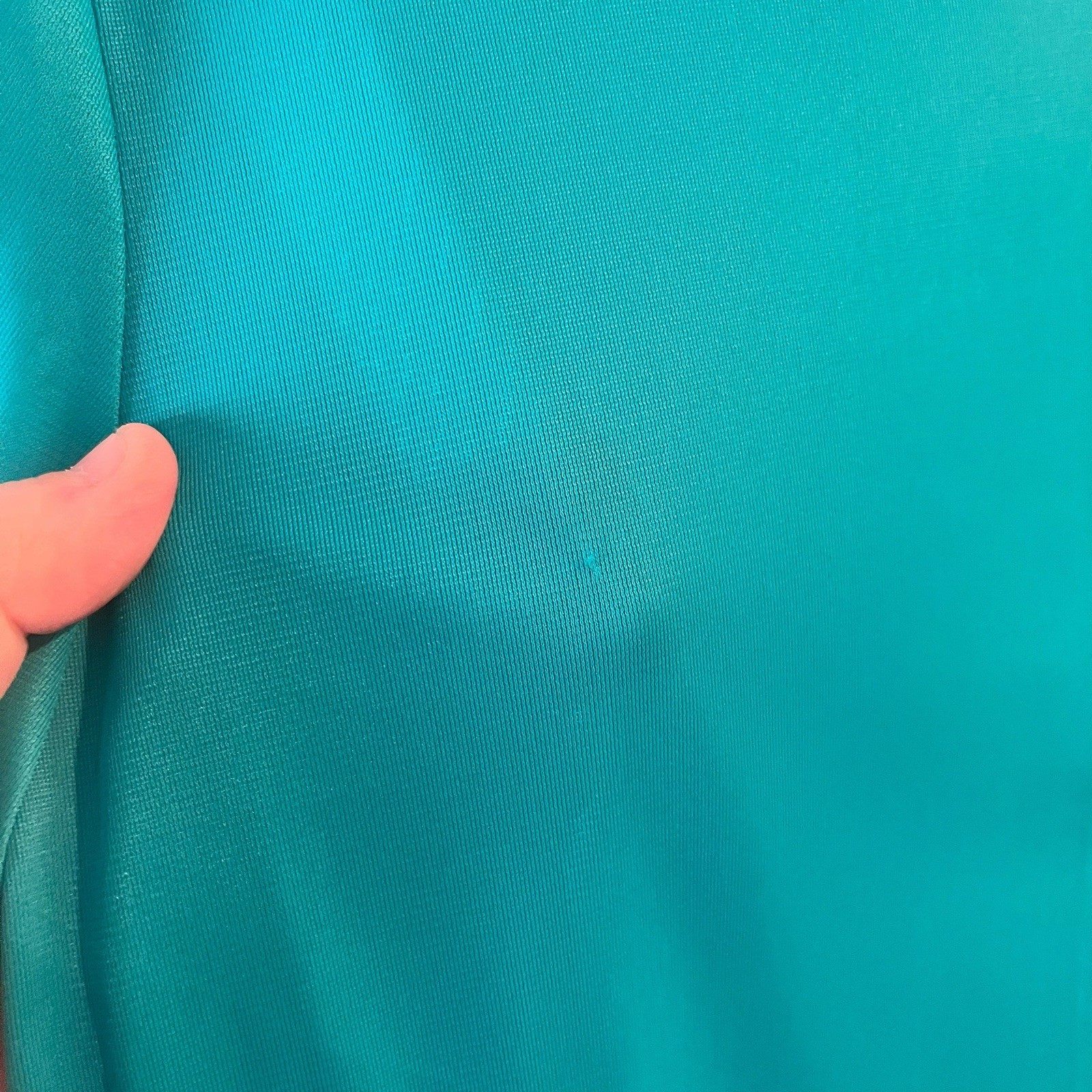 Vintage Vanity Fair Nylon Robe Housecoat Teal Blue Green Button Front Size M