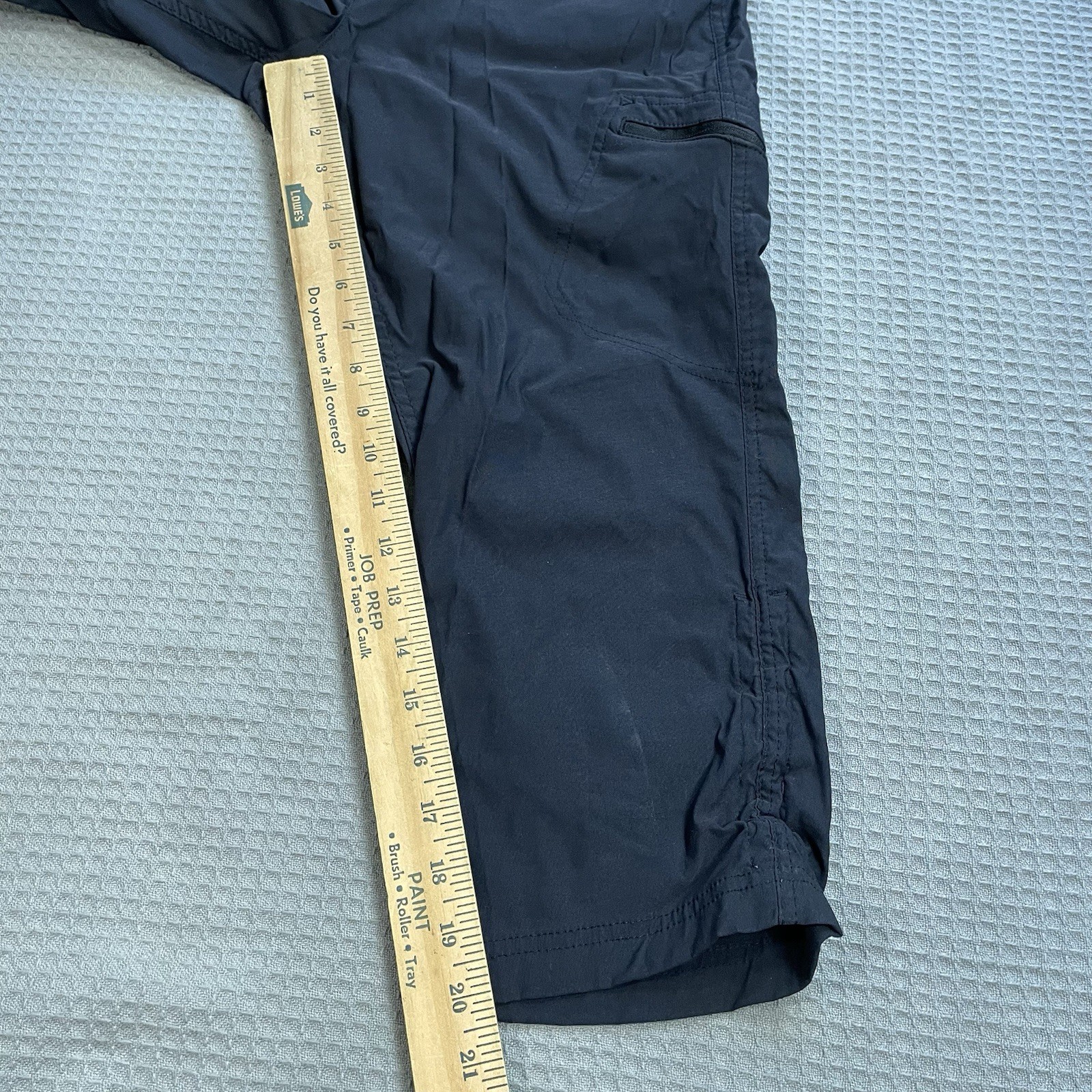 Eddie Bauer Rainier Capri Pants 6 Womens Black Nylon Stretch Hiking