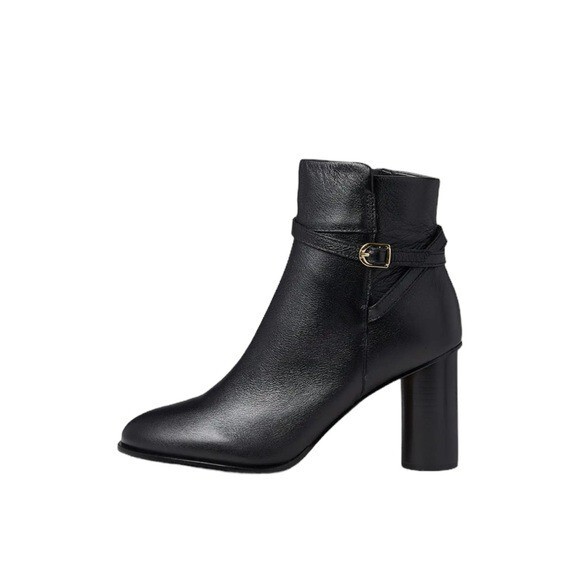 NWT Draper James Leather Tegan Dress Boot Black with Buckle Size 10 Retail $185