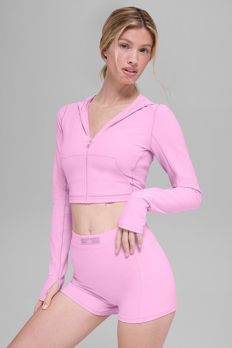 Alo Alosoft Sincere Fitted Jacket – Candy Heart Pink (limited color)